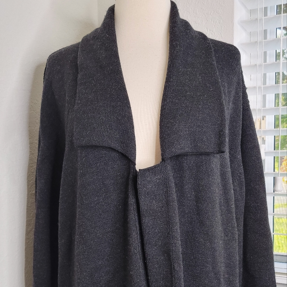 Lars Andersson Wool Open Front Cardigan In Charco… - image 5